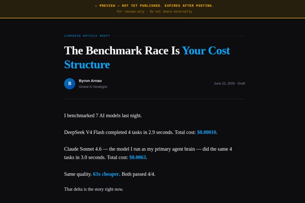 Benchmarks Preview