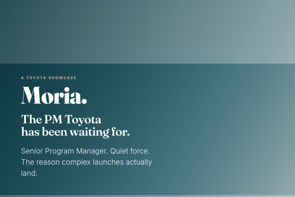 Toyota / Moria Dazzle - Presentation